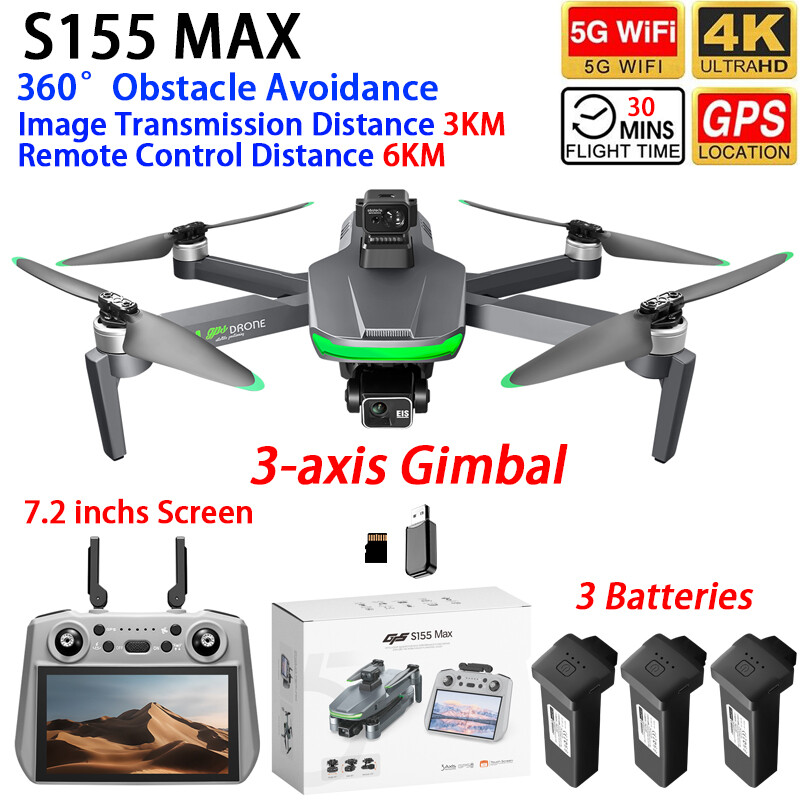 S155 MAX Drohne GPS WIFI 3KM F – Drone Gimbal 3 Axis Bewertung und Preis